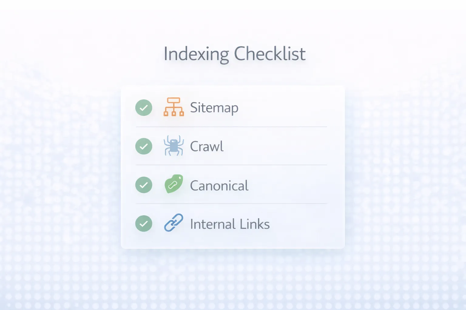 GSC indexing checklist infographic