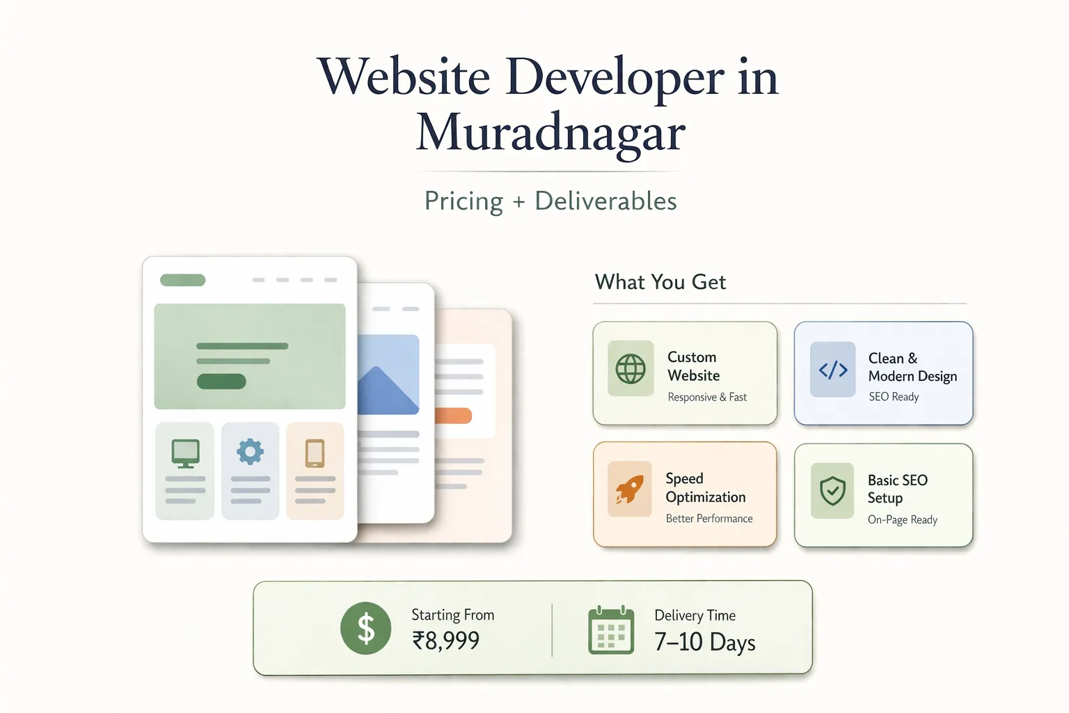 Website Developer in Muradnagar (2026): Pricing, Deliverables, and Smart Scope