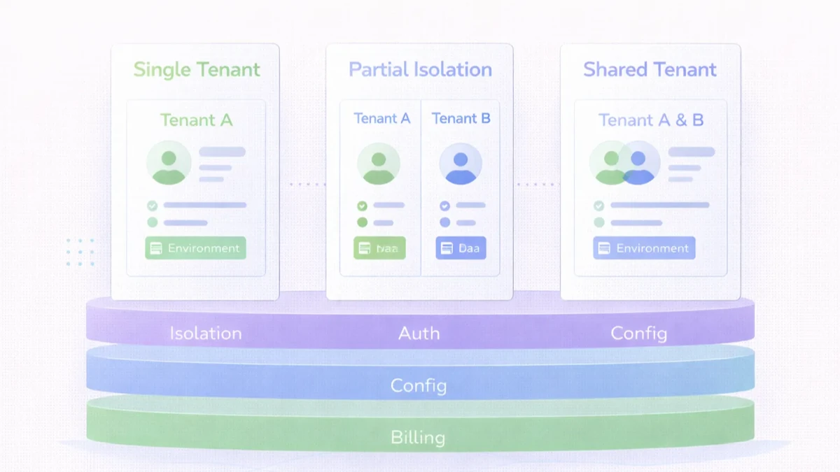 Multi-tenant SaaS infographic