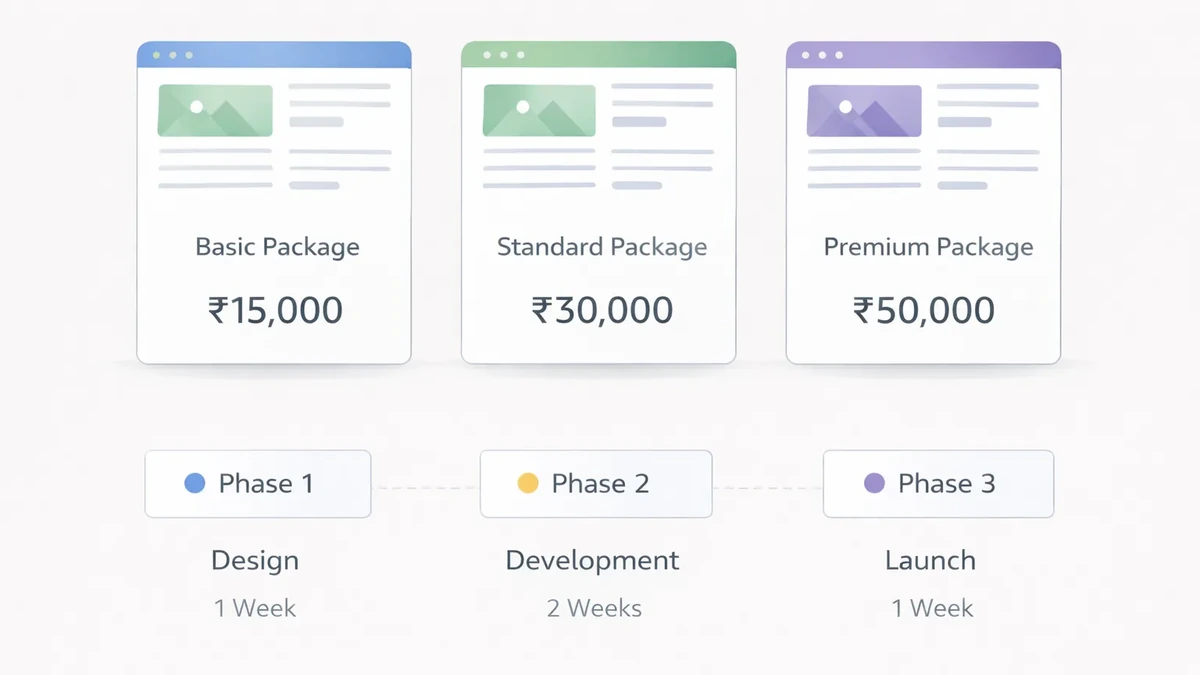 Jaipur website packages infographic