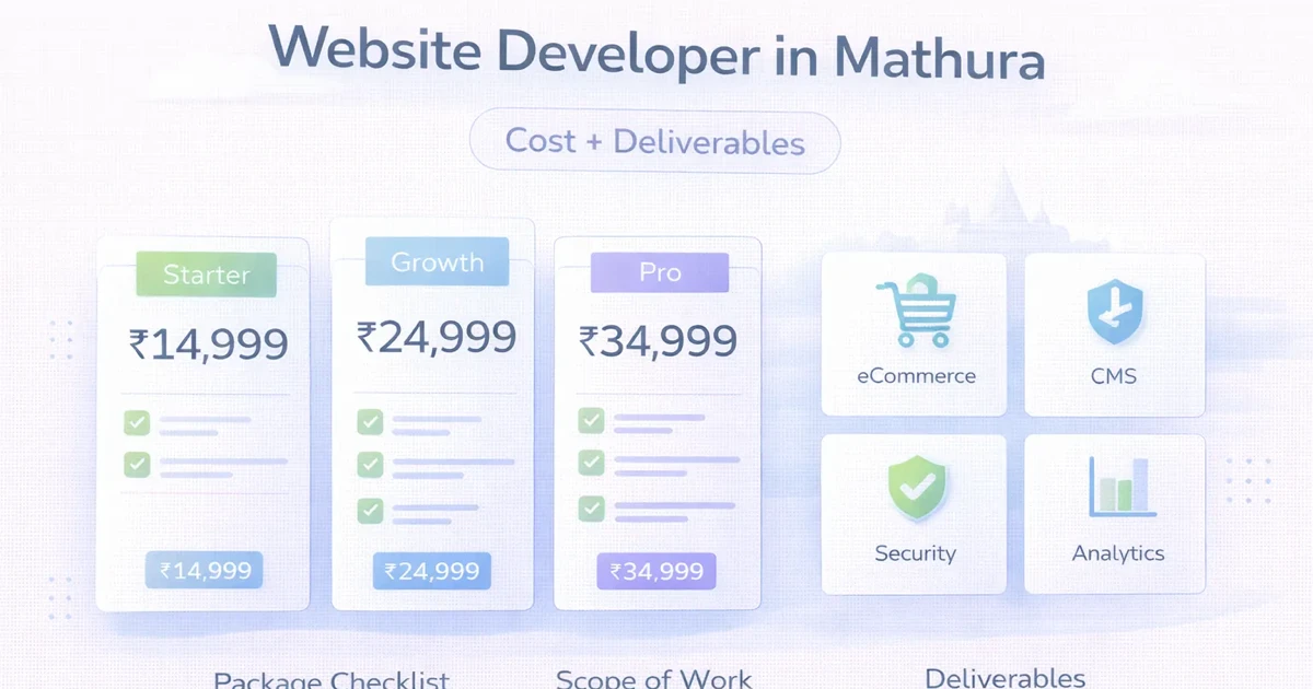 Website Developer in Mathura (2026): Cost + Deliverables