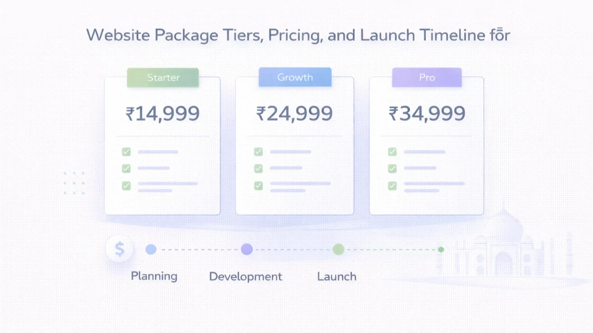 Agra website pricing timeline infographic