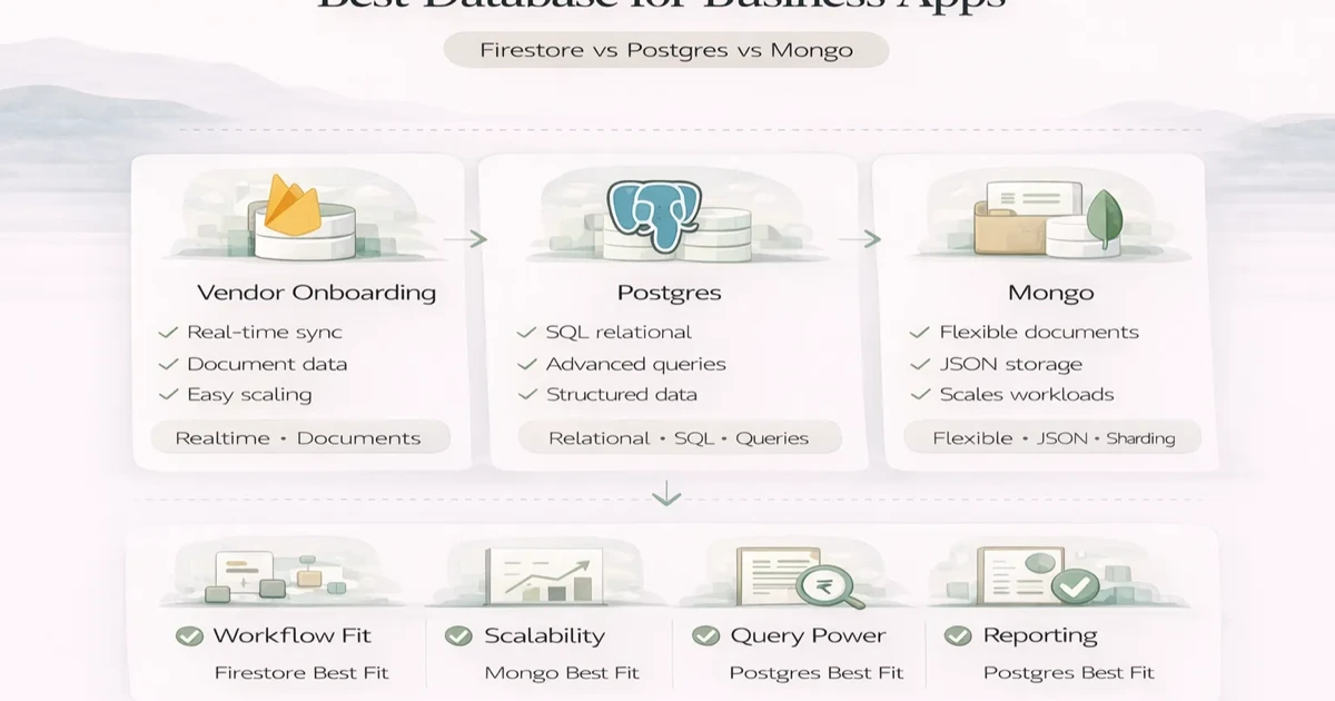 Best Database for Business Apps: Firestore vs Postgres vs Mongo