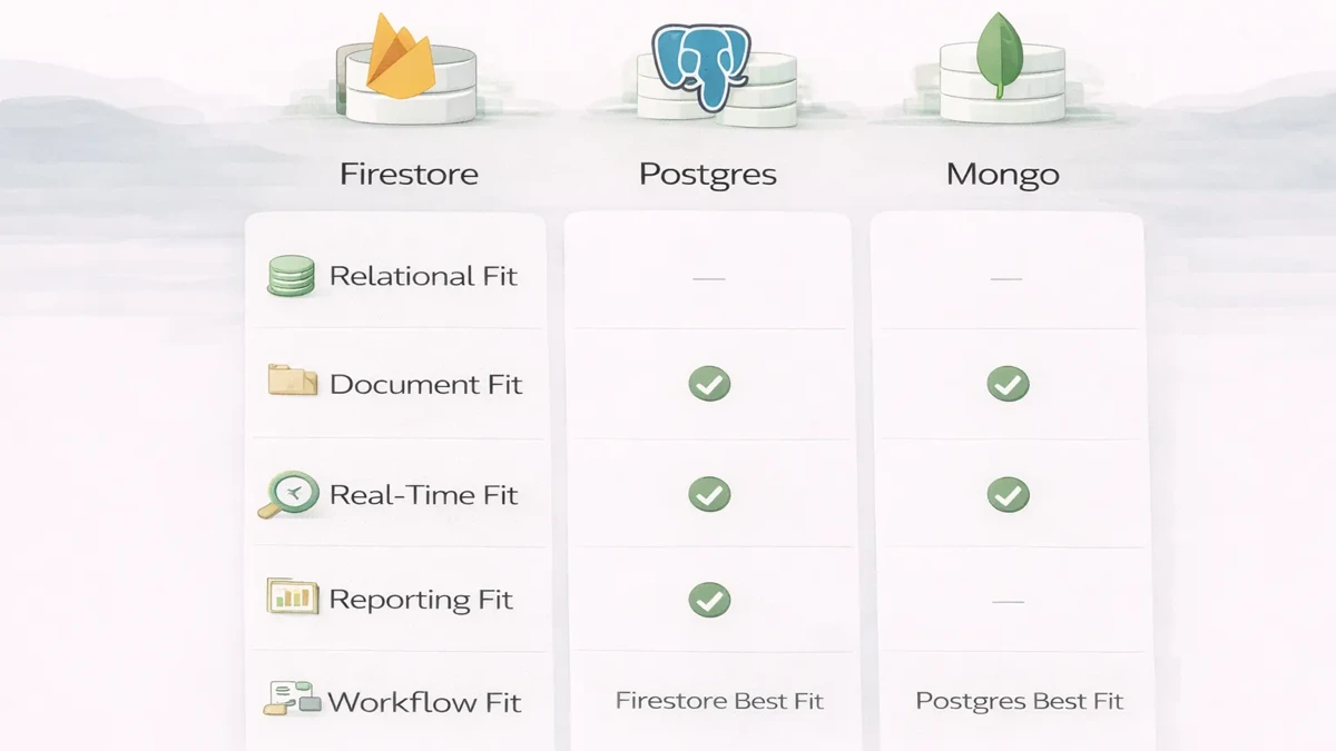Database comparison infographic