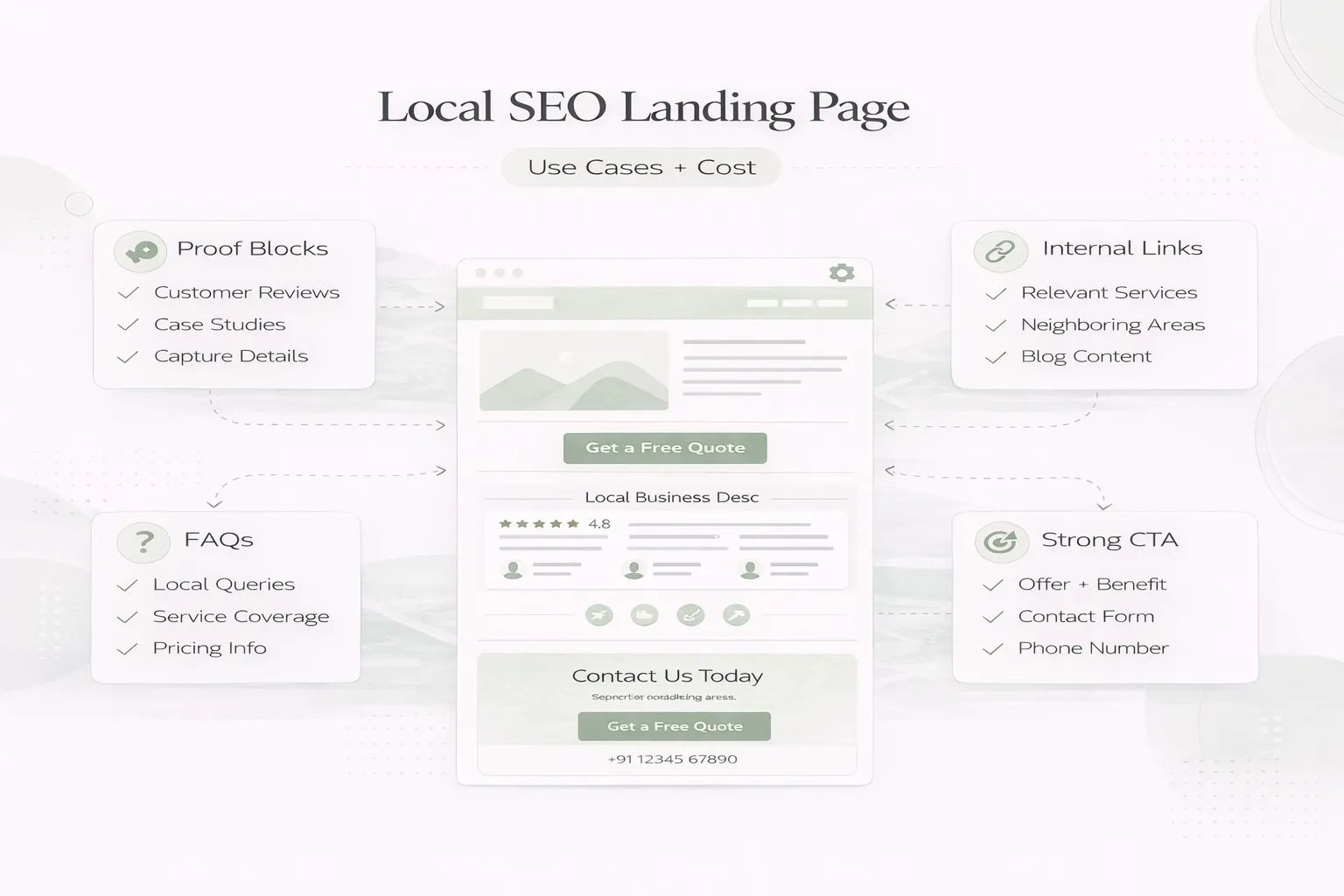Local SEO landing page infographic