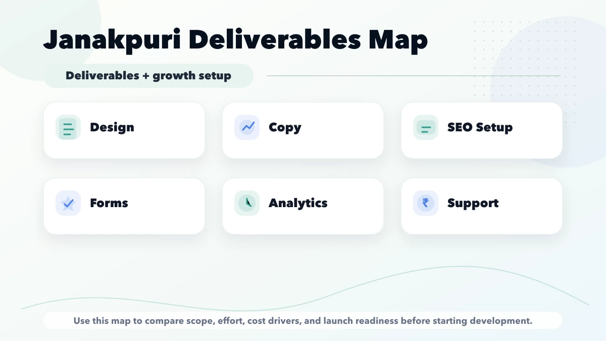 Janakpuri website deliverables