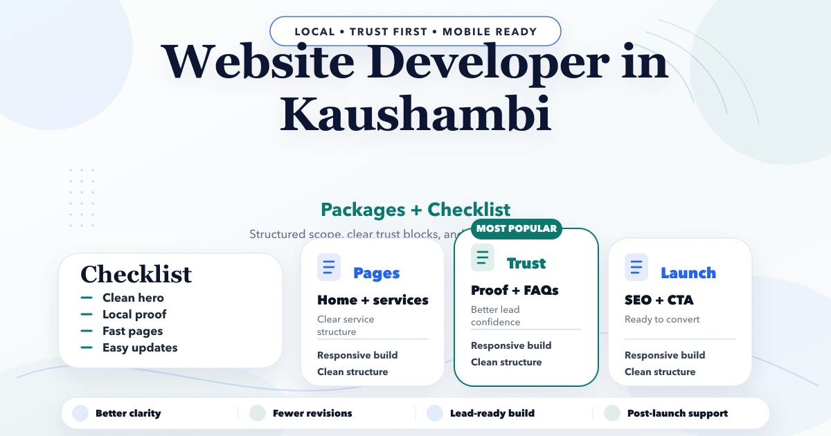 Website Developer in Kaushambi (2026)