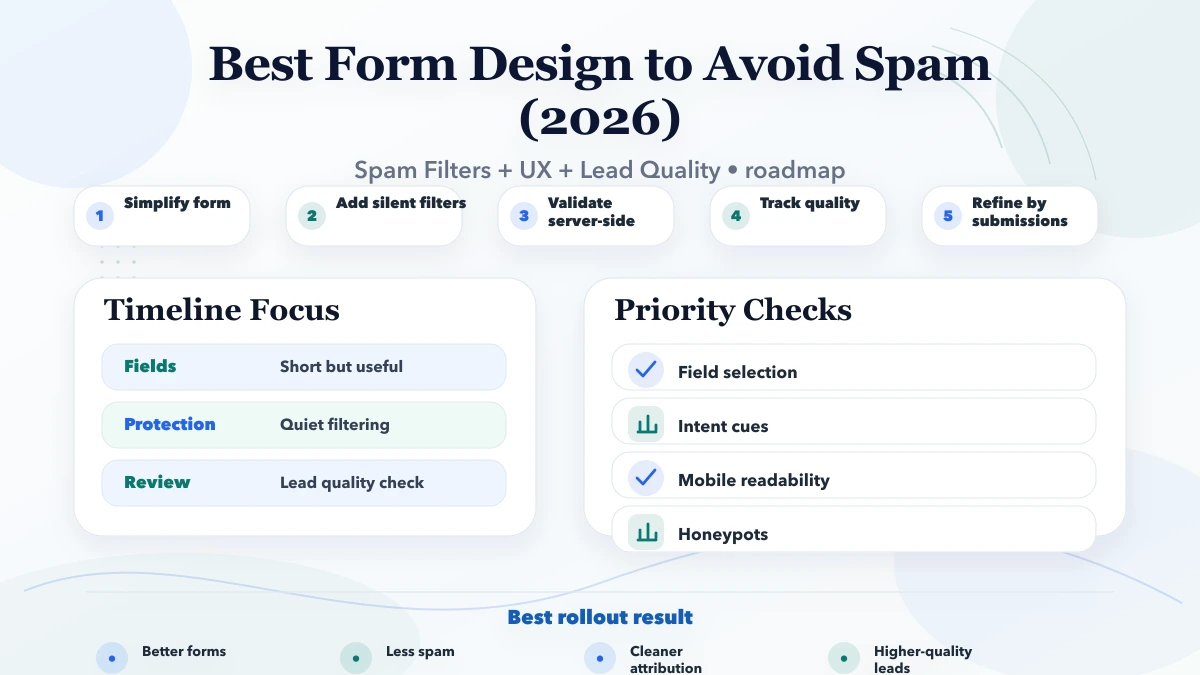 Best Form Design to Avoid Spam (2026) roadmap infographic