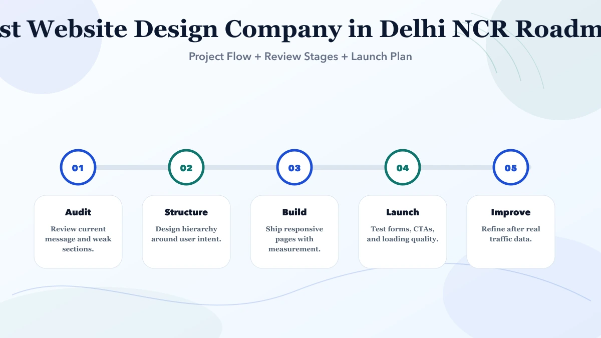 Best Website Design Company in Delhi NCR (2026) roadmap infographic