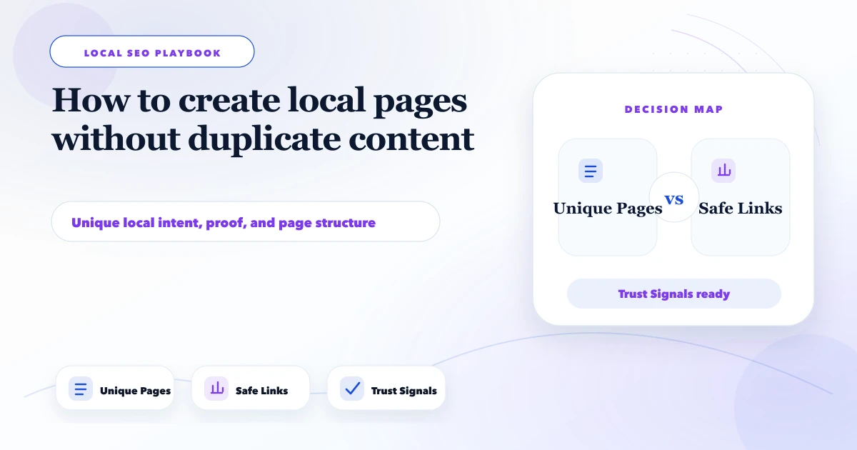 How to create local pages without duplicate content