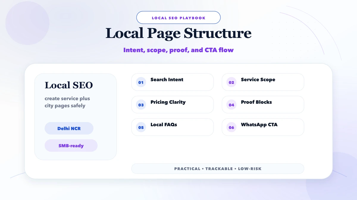 How to create local pages without duplicate content structure map