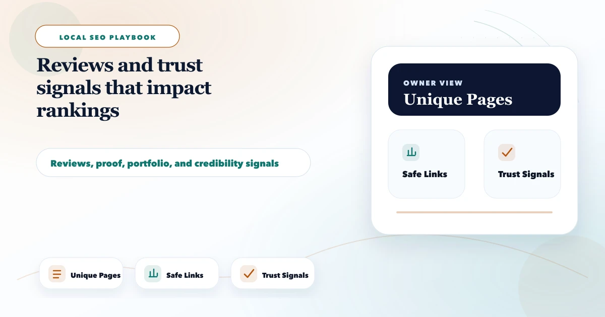 Reviews and trust signals that impact rankings