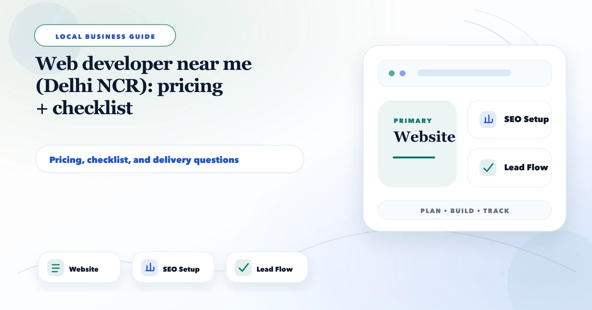 Web developer near me (Delhi NCR): pricing + checklist
