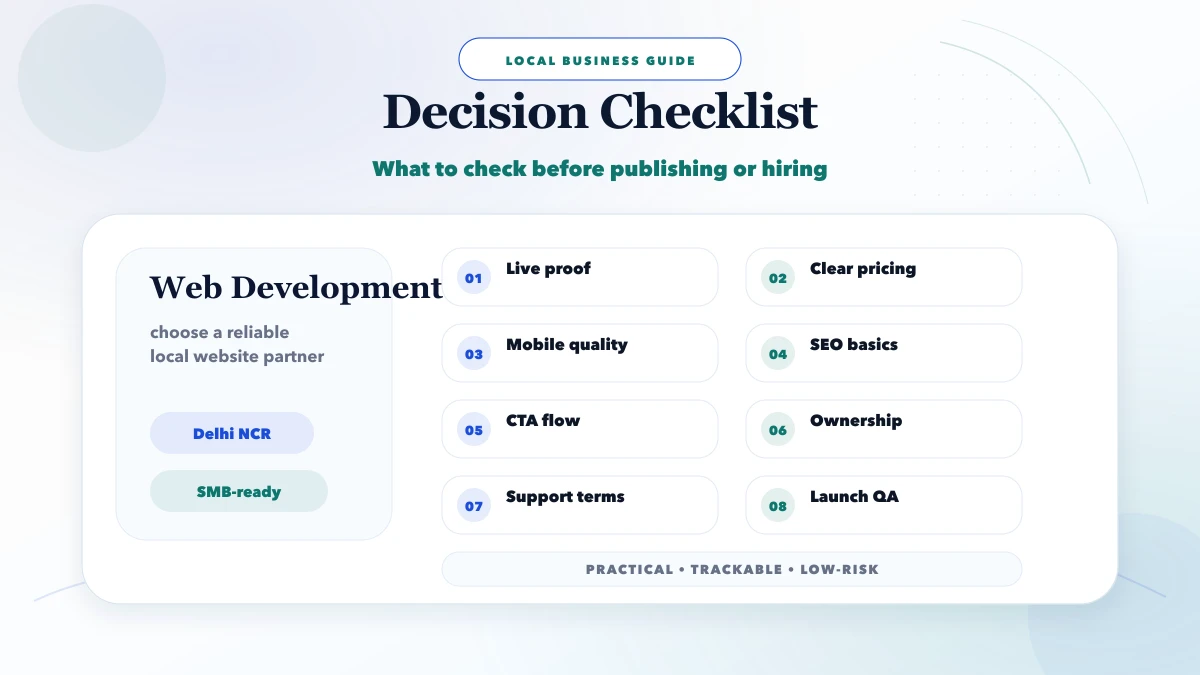 Website Development Company near me (Delhi NCR): How to choose checklist