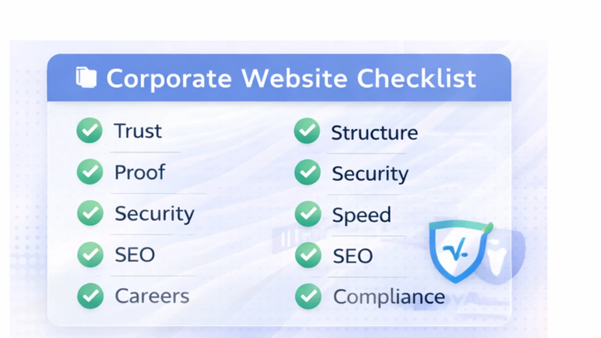 Corporate website checklist overview